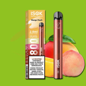 image pour ISOK X Mango Peach 800 Puffs 20mg